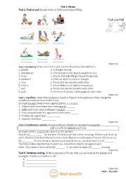 English Worksheet: Forces