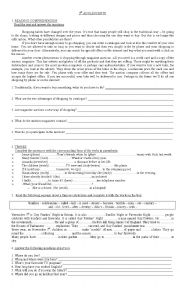 English Worksheet: PRE- INTERMEDIATE EXAM