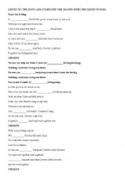 English Worksheet: TASTE THE FEELING (COCA COLA 2016 SONG)