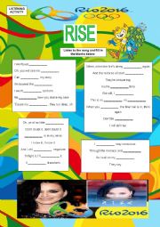 English Worksheet: Rise - Olympics Rio 2016