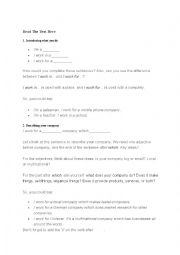 English Worksheet: Job