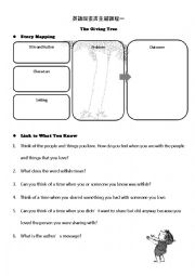 The Giving Tree Reading Worksheet