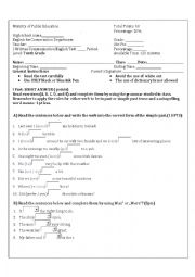 Simple past tense test 