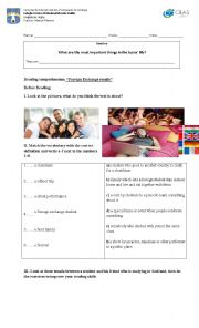 English Worksheet: foreign exchange