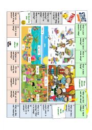 English Worksheet: Boardgame seasons clothes