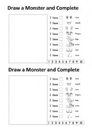 English Worksheet: Parts of the body