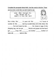 English Worksheet: Cloze Test