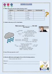 English Worksheet: Present Perfect practice through a simple song