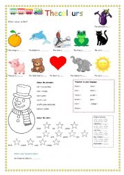 English Worksheet: The colours