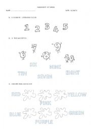 English Worksheet: TEST/ PRACTICE WORKSHEET