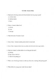 English Worksheet: Carmen Deedy-Ted Talk Listening Comprehension 