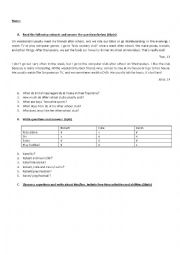 English Worksheet: Present Simple, Daily routines, abilities