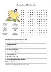 English Worksheet: Disneys Snow White worksheet