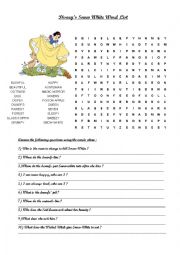 Disneys Snow White worksheet