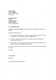 English Worksheet: CV LETTER