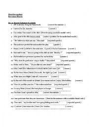 English Worksheet: Revision Grammar