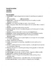English Worksheet: Aim high five revision vocabulary