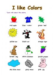 English Worksheet: Colors