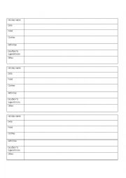 English Worksheet: Make Your Own Holiday