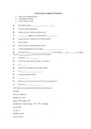English Worksheet: Making a Reseravtion at the hotel