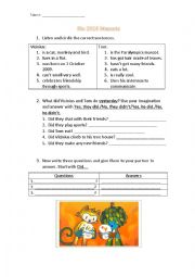 English Worksheet: Rio 2016 Mascots