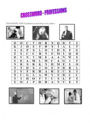 English Worksheet: Crossword-Profession