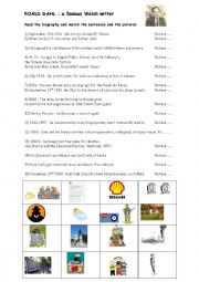 English Worksheet: Roald Dahl