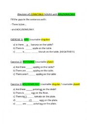 English Worksheet: Uncountable Nouns (There are some... / There arent any...)