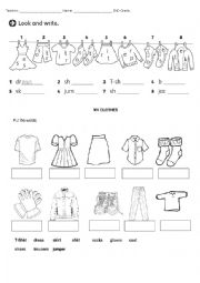 English Worksheet: Clothes