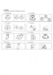 English Worksheet: Grammar clothes