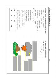 English Worksheet: volcano 