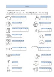 English Worksheet: clothes