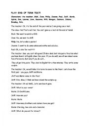 English Worksheet: A short skit