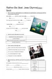 Song Worksheet - Rather Be by Clean Bandit