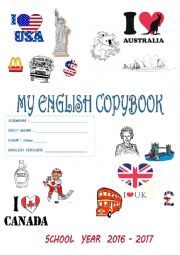 English Worksheet: English copybook cover