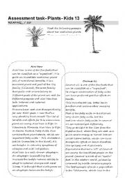 English Worksheet: Plants Compare and contrast 