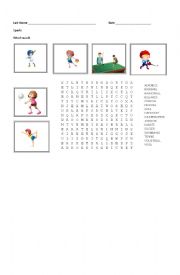 English Worksheet: Sports