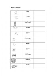 English Worksheet: write the word