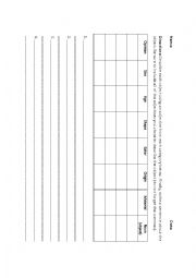 English Worksheet: Adjective Origins Chart