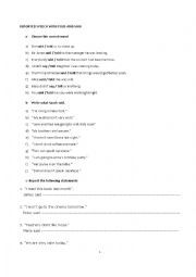 English Worksheet: Reported Speech 