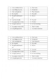 English Worksheet: Rejoinders