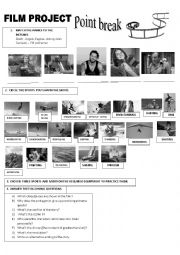 English Worksheet: Point Break (2015) Film Project