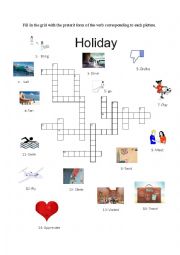 English Worksheet: preterit form crossword 