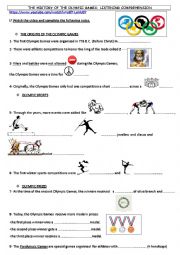 English Worksheet: The history of the Olympics