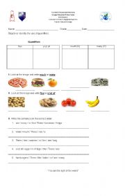 English Worksheet: Countable and  uncountable
