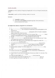 English Worksheet: Used to - Be used to