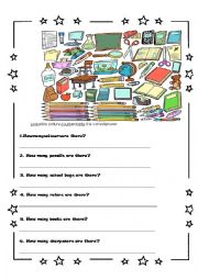 English Worksheet: School supplies