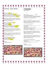 English Worksheet: Valentine - Kina Grannis