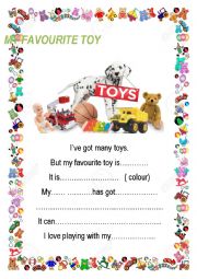 English Worksheet: MY FAVOURITE  TOY