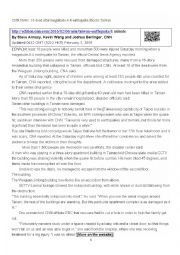 English Worksheet: Current news worksheet